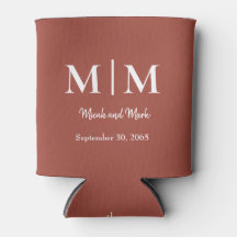 Cinnamon Monogram & Names Wedding Koelbox