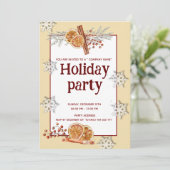 Cinnamon oranje leuke bedrijfsuitnodiging kaart (Staand voorkant)