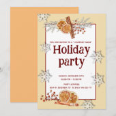 Cinnamon oranje leuke bedrijfsuitnodiging kaart (Voorkant / Achterkant)