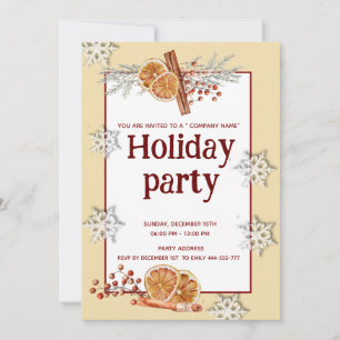 Cinnamon oranje leuke bedrijfsuitnodiging kaart