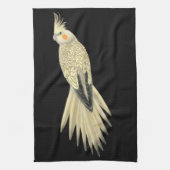 Cinnamon Pearl Pied Cockatiel Parrot Kitchen Towel Theedoek (Verticaal)