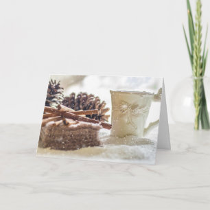 Cinnamon Pinecone & Coffee Recept Kerst Kaart