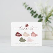 Cinnamon & Pink Spring Weddenschappen Paletkaart (Staand voorkant)
