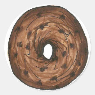 Cinnamon Raisin Bagel NYC Bagels Breakfast Food Ronde Sticker