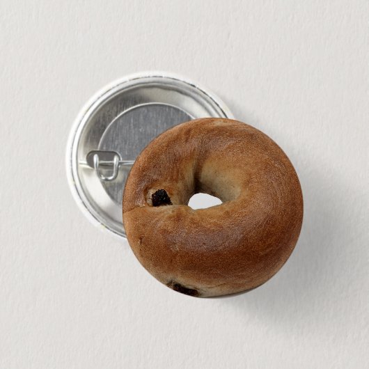 Cinnamon Raisin Bagel Pinback Button (Voorkant /achterkant)
