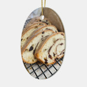 Cinnamon Raisin Bread Keramisch Ornament (Links)