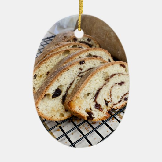 Cinnamon Raisin Bread Keramisch Ornament (Voorkant)