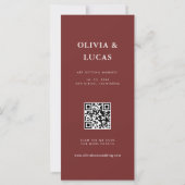 Cinnamon Red Foto Strip QR Code Huwelijk (Achterkant)