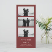 Cinnamon Red Foto Strip QR Code Huwelijk (Staand voorkant)