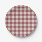 Cinnamon Red Gingham Pset Paper Bord (Voorkant)