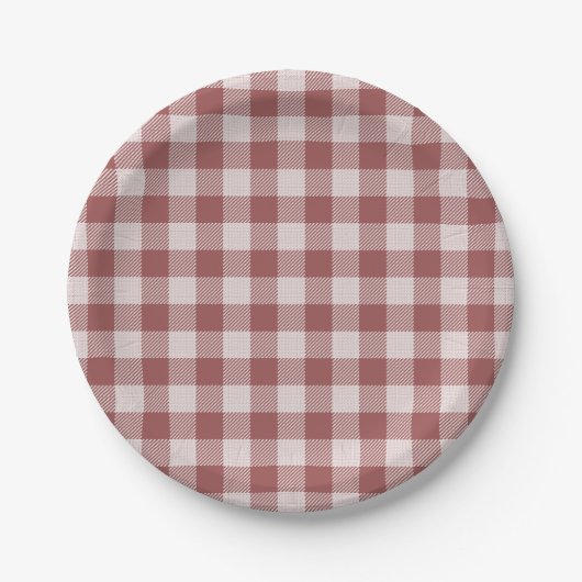 Cinnamon Red Gingham Pset Paper Bord (Voorkant)