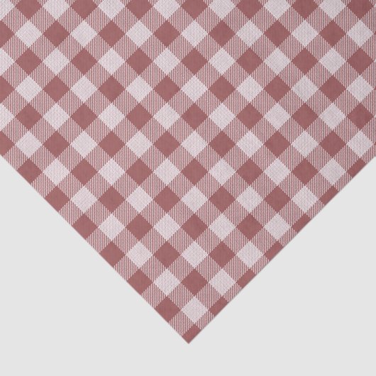 Cinnamon Red Gingham Pset Tissue Paper Tissuepapier (Detail)