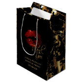 Cinnamon Red Glitter Lip & Gold Marble - Hartelijk Medium Cadeauzakje (Voorkant Gekanteld)