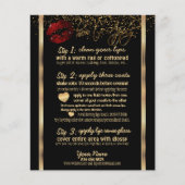 Cinnamon Red Glitter Lip 💋 Instructies - Zwart Flyer (Voorkant)