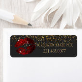Cinnamon Red Glitter Lips - Reorder Etiket (Insitu)