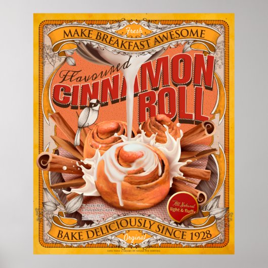 Cinnamon Roll ad -stijl Poster (Voorkant)