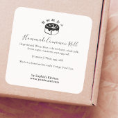 Cinnamon Roll Bakery Ingredient Label Minimalist
