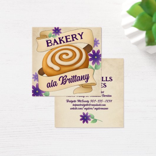 Cinnamon roll bakken bakkerij visitekaartje (Bureau)