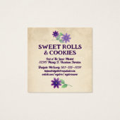 Cinnamon roll bakken bakkerij visitekaartje (Achterkant)
