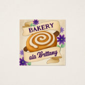 Cinnamon roll bakken bakkerij visitekaartje (Voorkant)