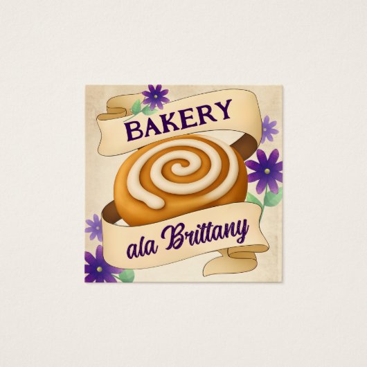 Cinnamon roll bakken bakkerij visitekaartje (Voorkant)
