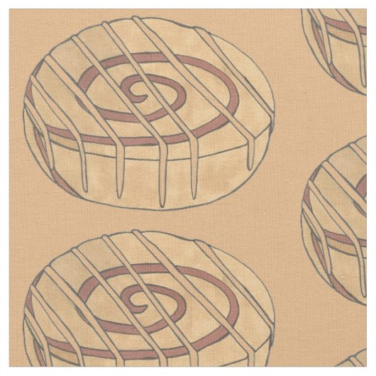 Cinnamon Roll Breakfast Bun Pastry Junk Food Icing Stof (Close Up)
