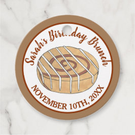 Cinnamon Roll Bun Pastry Birthday Party Brunch Bedankjes Labels
