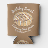 Cinnamon Roll Bun Pastry Birthday Party Brunch Blikjeskoeler (Voorkant)