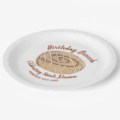 Cinnamon Roll Bun Pastry Birthday Party Brunch Papieren Bordje (Gekanteld)