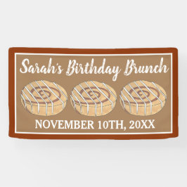 Cinnamon Roll Bun Pastry Birthday Party Brunch Spandoek