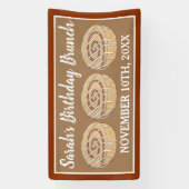 Cinnamon Roll Bun Pastry Birthday Party Brunch Spandoek (Verticaal)