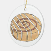Cinnamon Roll Bun Pastry Chef Bakery Cafe Keramisch Ornament (Links)