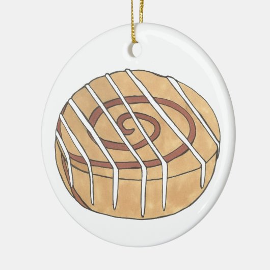 Cinnamon Roll Bun Pastry Chef Bakery Cafe Keramisch Ornament (Links)