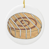 Cinnamon Roll Bun Pastry Chef Bakery Cafe Keramisch Ornament (Achterkant)