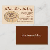 Cinnamon Roll Bun Pastry Chef Bakery Cafe Visitekaartje (Voorkant / Achterkant)