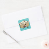 Cinnamon Roll Bun pastry gooey sugar swirl Danish Vierkante Sticker (Envelop)