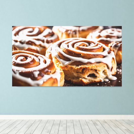 Cinnamon Roll Canvas Afdruk (Insitu (Houten vloer))