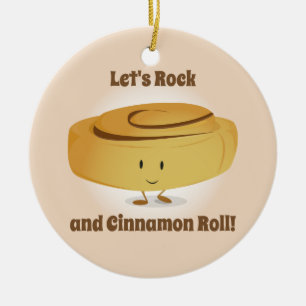Cinnamon Roll Character Versiering Keramisch Ornament