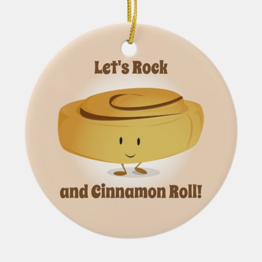Cinnamon Roll Character | Versiering Keramisch Ornament (Voorkant)