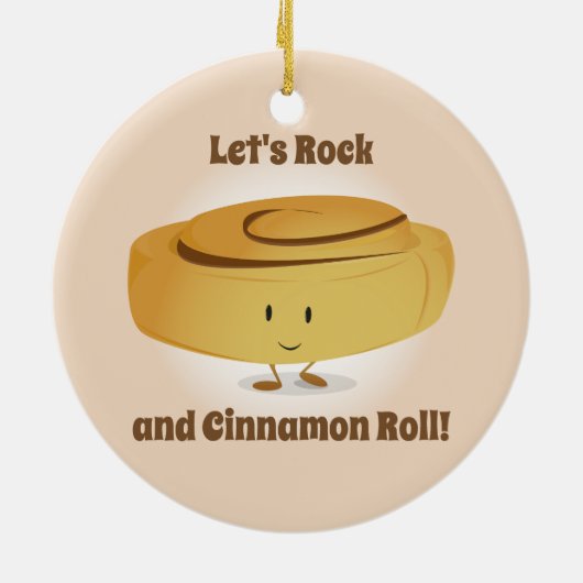 Cinnamon Roll Character | Versiering Keramisch Ornament (Achterkant)