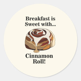 Cinnamon Roll Dessert Sweet Buns Ronde Sticker