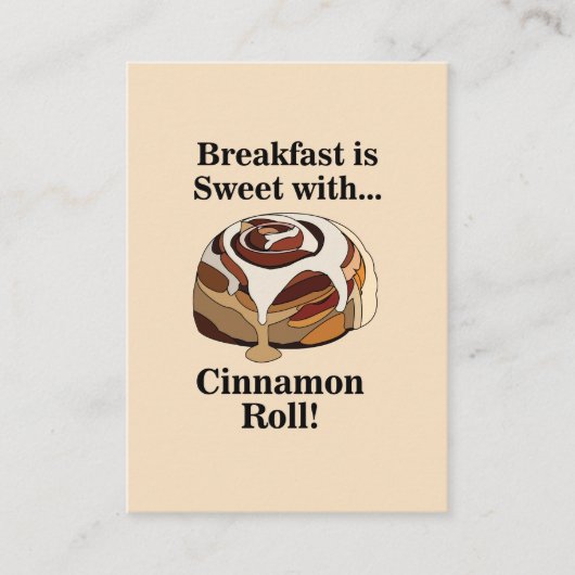 Cinnamon Roll Food Bakery Baker Visitekaartje (Voorkant)