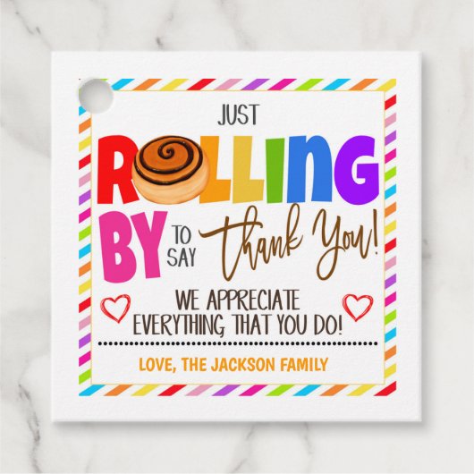 Cinnamon Roll Gift Label (Voorkant)