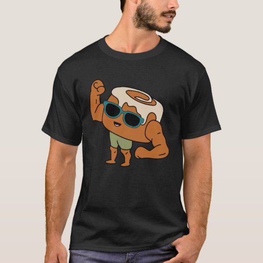 Cinnamon Roll Gym Bodybuilding Workout Fitness T-shirt (Voorkant)