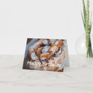 Cinnamon Roll Happy Birthday-kaart Kaart