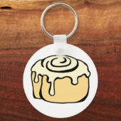 Cinnamon Roll Honey Bun Cartoon Design Sleutelhanger (Voorkant)