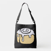 Cinnamon Roll Honey Bun Cute Cartoon Design Black Crossbody Tas (Achterkant)