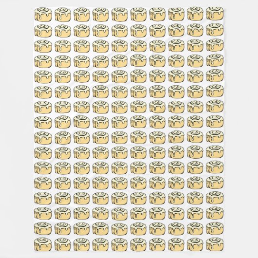 Cinnamon Roll Honey Bun Cute Cartoon Design Fleece Deken (Voorkant)