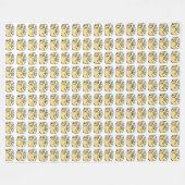 Cinnamon Roll Honey Bun Cute Cartoon Design Fleece Deken (Voorkant (Horizontaal))