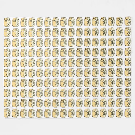 Cinnamon Roll Honey Bun Cute Cartoon Design Fleece Deken (Voorkant (Horizontaal))